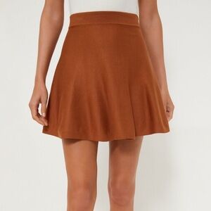 TUCKERNUCK HYACINTH HOUSE CHESTNUT  CONNIE KNIT MINI SKIRT Sz LG NEW